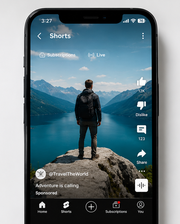 Shorts ad preview